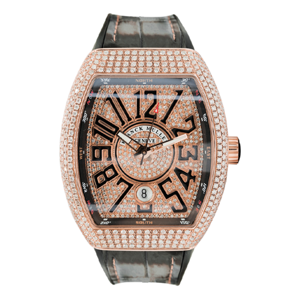 Franck Muller Vanguard Rose Gold Full Diamonds