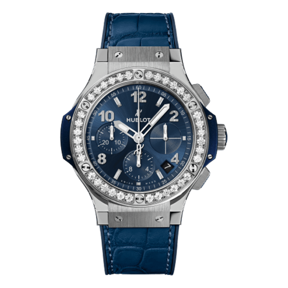 Hublot Big Bang Chronograph Steel Blue Diamonds